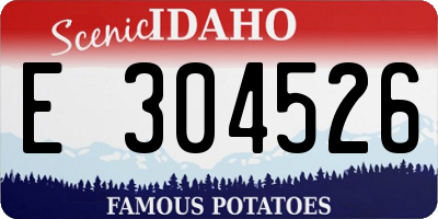 ID license plate E304526