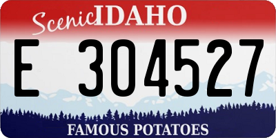 ID license plate E304527