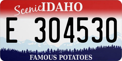 ID license plate E304530