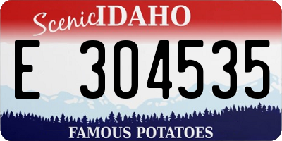 ID license plate E304535