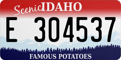 ID license plate E304537