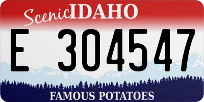 ID license plate E304547