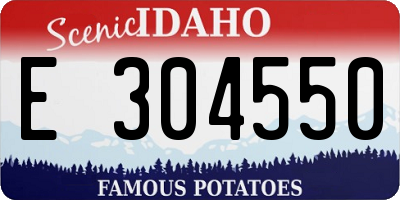 ID license plate E304550