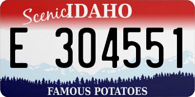 ID license plate E304551