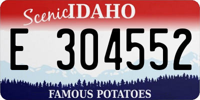 ID license plate E304552