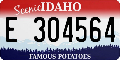 ID license plate E304564