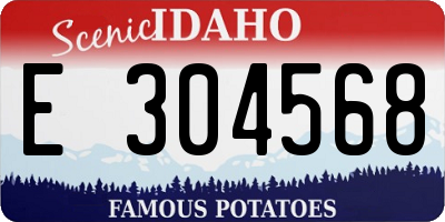 ID license plate E304568