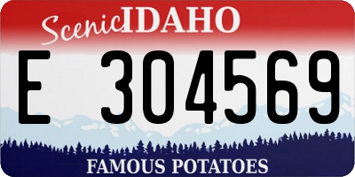 ID license plate E304569