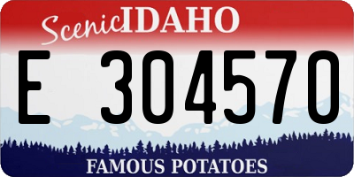 ID license plate E304570