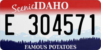 ID license plate E304571