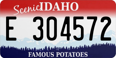 ID license plate E304572