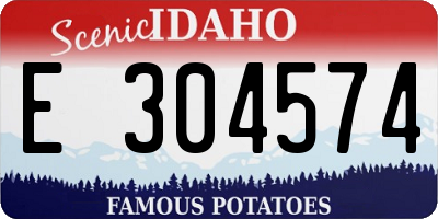 ID license plate E304574