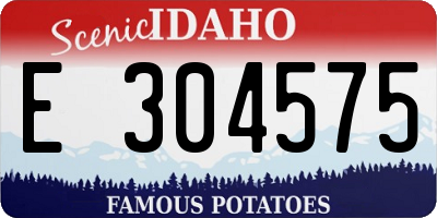 ID license plate E304575