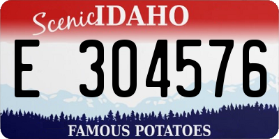 ID license plate E304576
