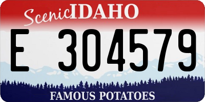 ID license plate E304579