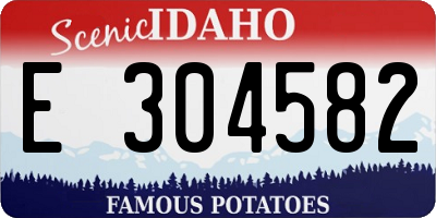 ID license plate E304582