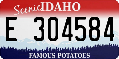 ID license plate E304584