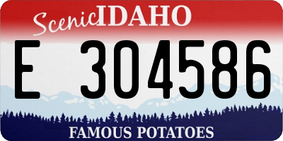 ID license plate E304586