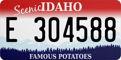 ID license plate E304588