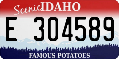 ID license plate E304589