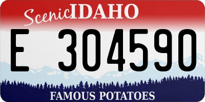 ID license plate E304590