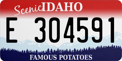 ID license plate E304591