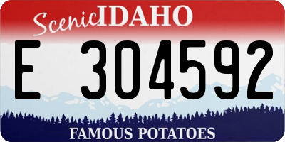 ID license plate E304592