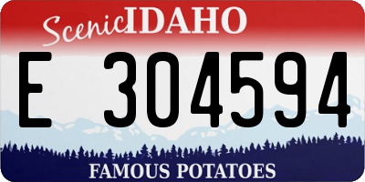 ID license plate E304594