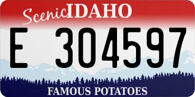 ID license plate E304597