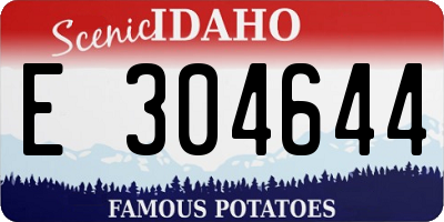 ID license plate E304644