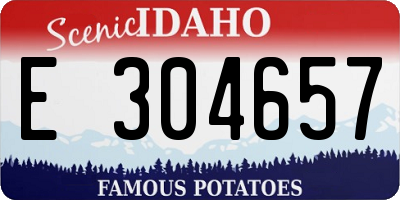 ID license plate E304657