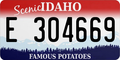 ID license plate E304669