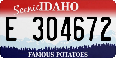 ID license plate E304672