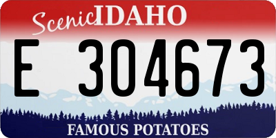 ID license plate E304673