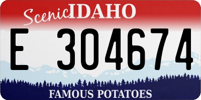 ID license plate E304674