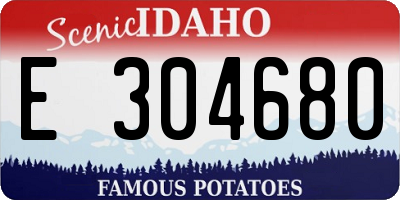 ID license plate E304680