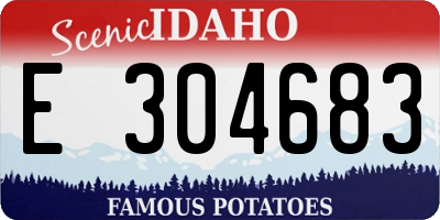 ID license plate E304683