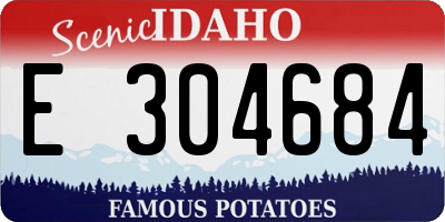 ID license plate E304684