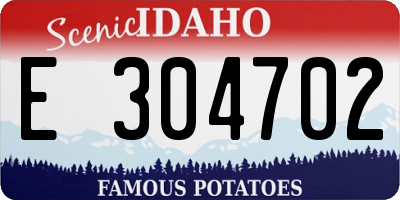 ID license plate E304702