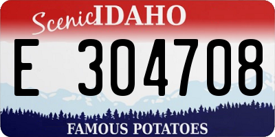 ID license plate E304708