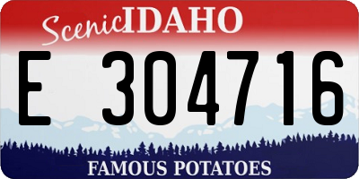 ID license plate E304716