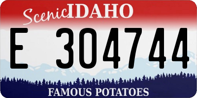 ID license plate E304744