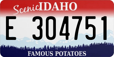 ID license plate E304751