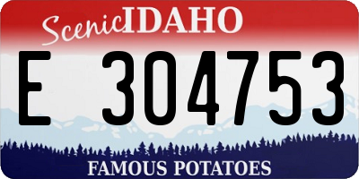 ID license plate E304753