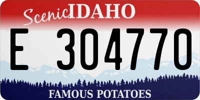 ID license plate E304770