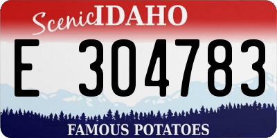 ID license plate E304783