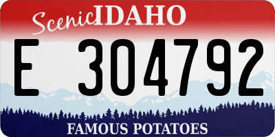 ID license plate E304792
