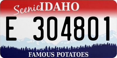 ID license plate E304801