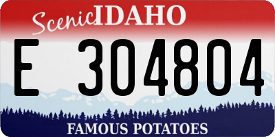 ID license plate E304804