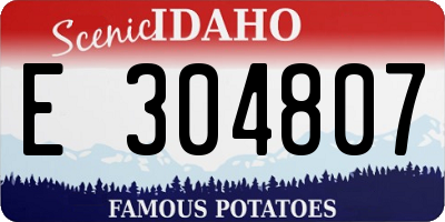 ID license plate E304807